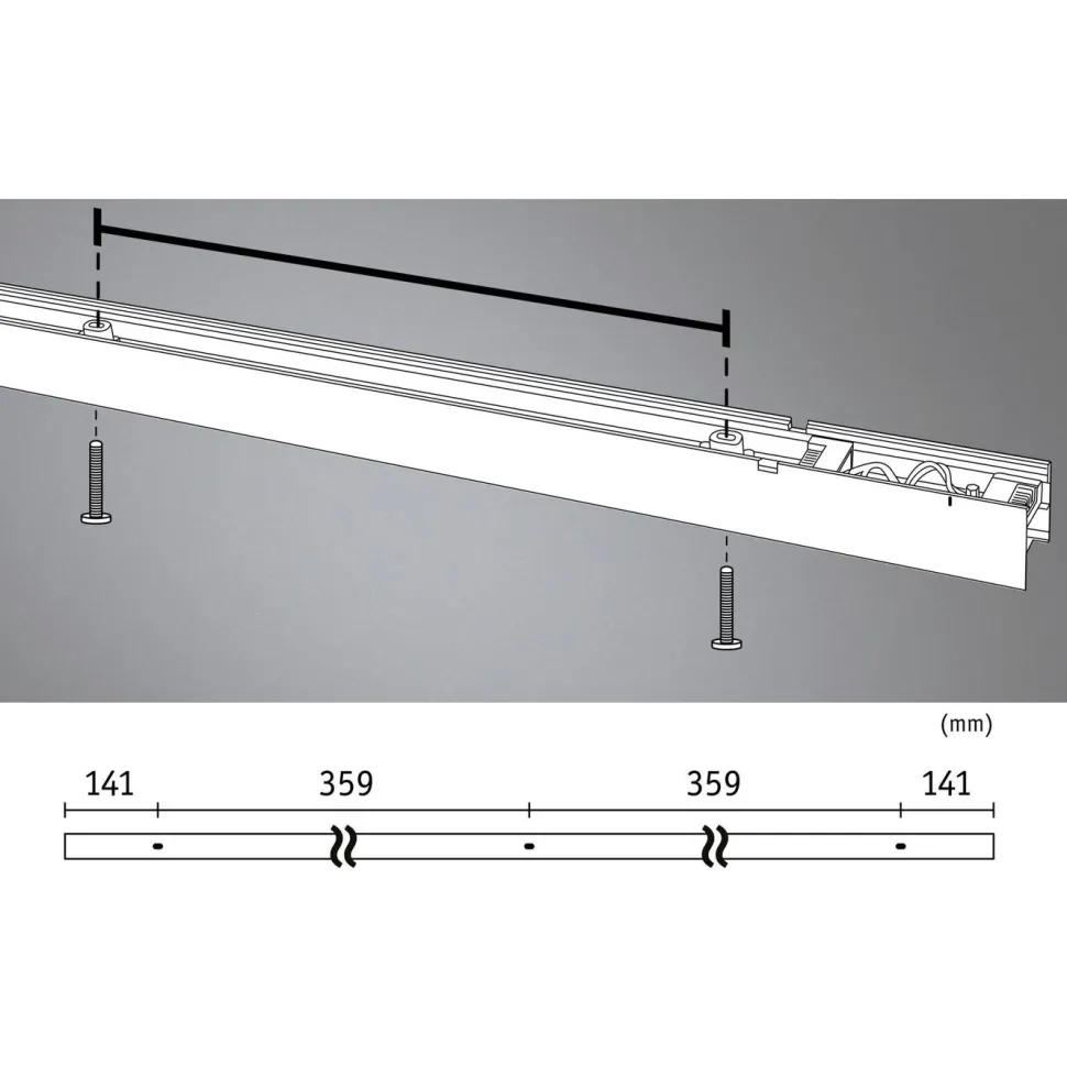Modulaarinen LED-profiilivalaisin Paulmann Linion Light Channel Zigbee 0.5m 24V 8.5W 3000K mattakromi