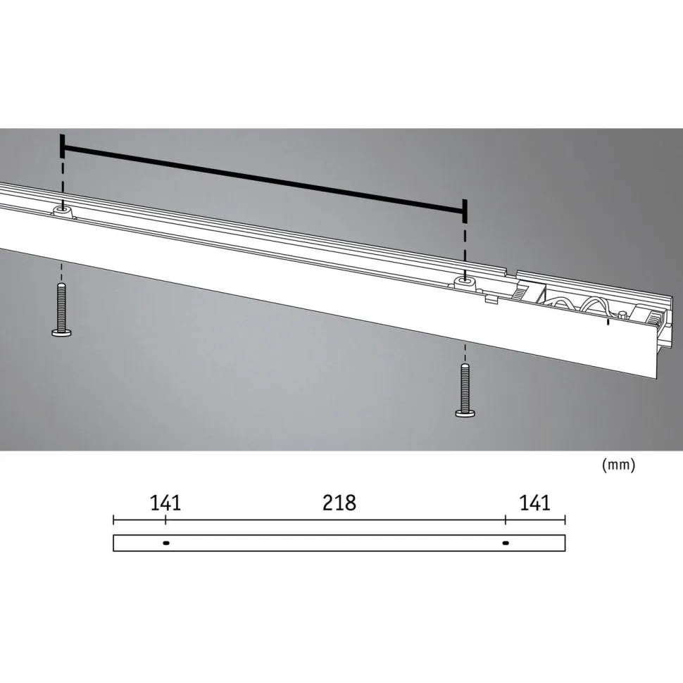 Modulaarinen LED-profiilivalaisin Paulmann Linion Light Channel Zigbee 0.5m 24V 8.5W 3000K mattakromi