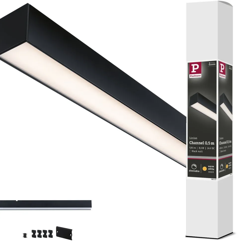 Modulaarinen LED-profiilivalaisin Paulmann Linion Light Channel Zigbee 0.5m 24V 8.5W 3000K mattakromi
