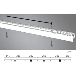 Modulaarinen LED-profiilivalaisin Paulmann Linion Light Channel Zigbee 0.5m 24V 8.5W 3000K mattakromi