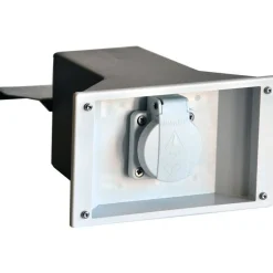 Muuripistorasia Rudus 16 A 220-250 V IP44 190x185x98 mm harmaa