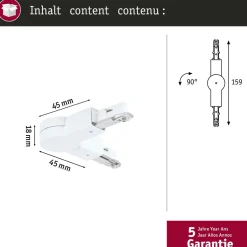 Nivelliitin Paulmann URail 159x36mm max. 1000W valkoinen