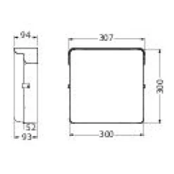 Numerovalaisin Airam Noppa Flat, IP65, 4000K, 900lm