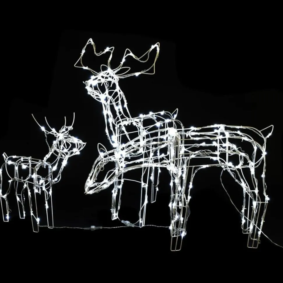 3-osainen Poro jouluvalokoriste, 229 LED-valoa