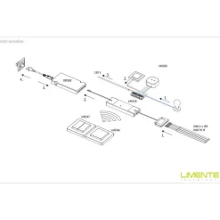 1-osainen säädin- ja himmenninsetti Limente Smart 596 Greenline max. 80W 240V valkoinen