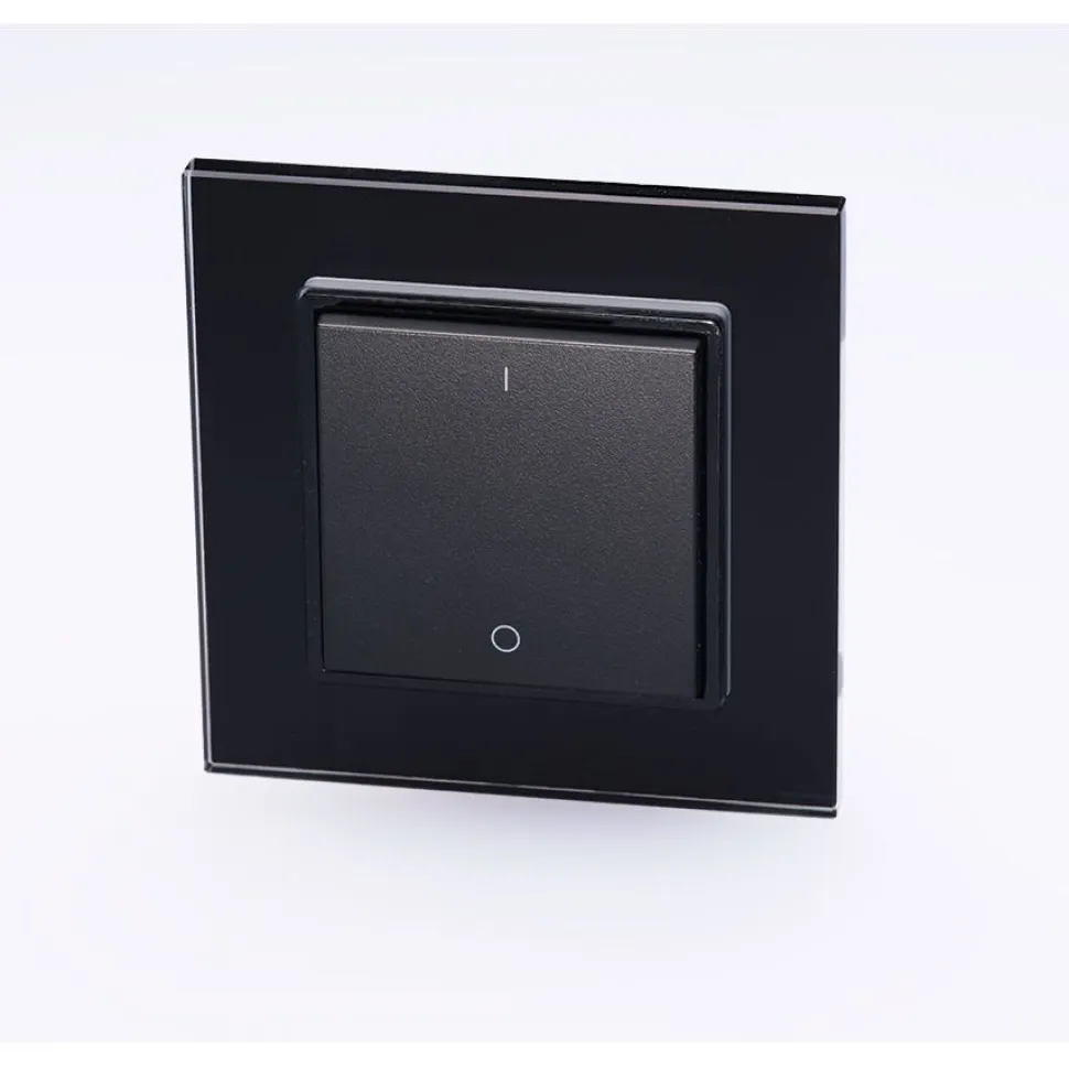 Painonappi-himmennin FTLIGHT Perfect 12-36 V DC seinäasennus 86x86x13 mm musta