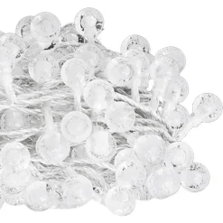 Pallo keijuvalonauha 20 m 200 LED-valoa kylmä valk. 8-toiminen