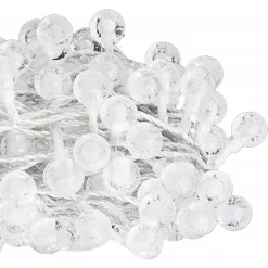 Pallo keijuvalonauha 20 m 200 LED-valoa kylmä valk. 8-toiminen