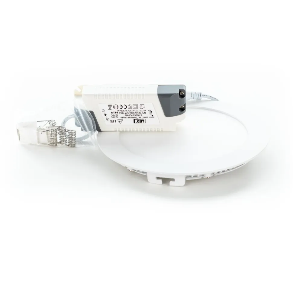Paneelivalaisin LED Energie Slim Ø170mm 12W 840lm 3500K uppoasennettava himmennettävä valkoinen