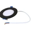 Paneelivalaisin Led Energie 6W 3CCT Ø121m, musta pyöreä, uppoasenteinen, himmennettävä