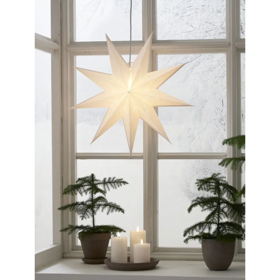 Paperitähti Star Trading Lysa, 60cm, valkoinen