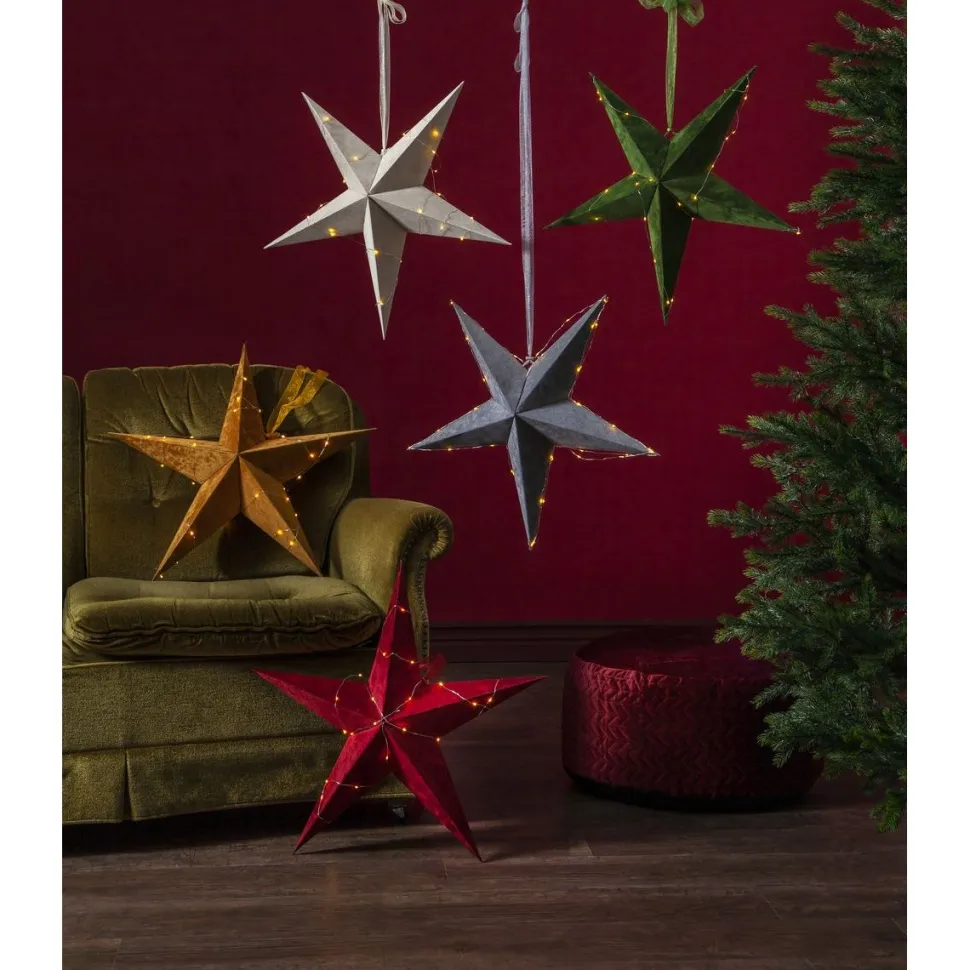 Paperitähti Star Trading Velvet Ø600x210mm punainen