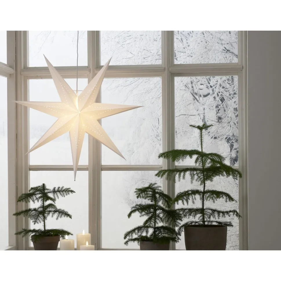 Paperitähti Star Trading Lysa, 70cm, valkoinen
