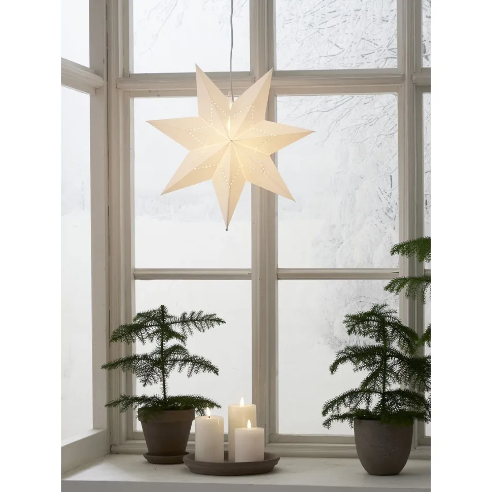 Paperitähti Star Trading Lysa, 43cm, valkoinen