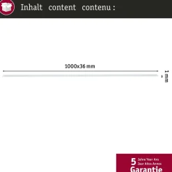 Peiteprofiili Paulmann Linion suora 1000mm valkoinen