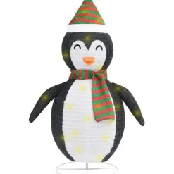 Pingviini-joulukoriste LED-valoilla ylellinen kangas 60 cm