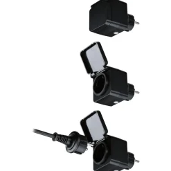 Pistokeliitin ulkokäyttöön Paulmann Smart Plug, IP44, musta
