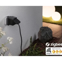 Pistokeliitin ulkokäyttöön Paulmann Smart Plug, IP44, musta