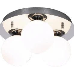 Plafondi Aneta Lighting Nicosia Ø25cm IP44 3-osainen kromi/valkoinen
