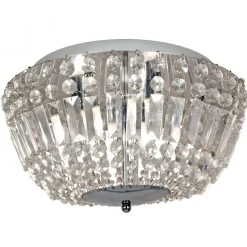 Plafondi Giovanna IP44 Ø 380x210 mm kromi/lasi