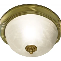 Plafondi Aneta Lighting Napoli IP44 Ø 275x140 mm antiikkimessinki, valkoinen