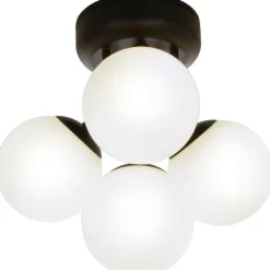 Plafondi Aneta Lighting Nicosia Ø26cm IP44 musta/opaali