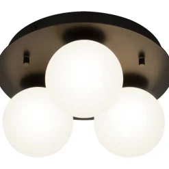 Plafondi Aneta Lighting Nicosia Ø25cm IP44 3-osainen musta/valkoinen