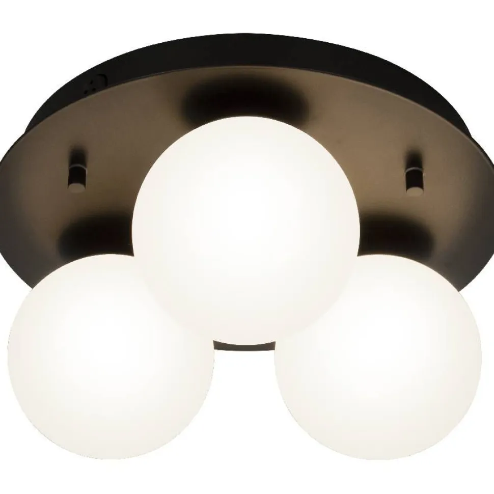 Plafondi Aneta Lighting Nicosia Ø25cm IP44 3-osainen musta/valkoinen