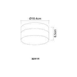 Plafondi Globo Vranos Ø18,5cm 60W valkoinen