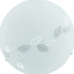 Plafondi Mars Ø 245 mm valkoinen/ kuvioitu lehdillä