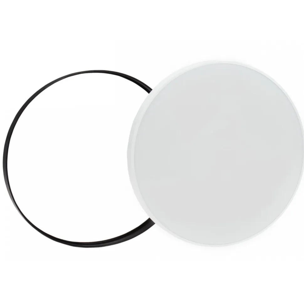Plafondi Spectrum Nymphea Black & White Ø250mm 18W liiketunnistimella 115° IP54 3000K valkoinen/musta