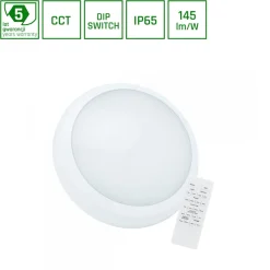 Plafondi Spectrum Nymphea City Pro 2 Ø320mm 18/24W kaukosäädin IP65 CCT 3000/4000/6000K valkoinen