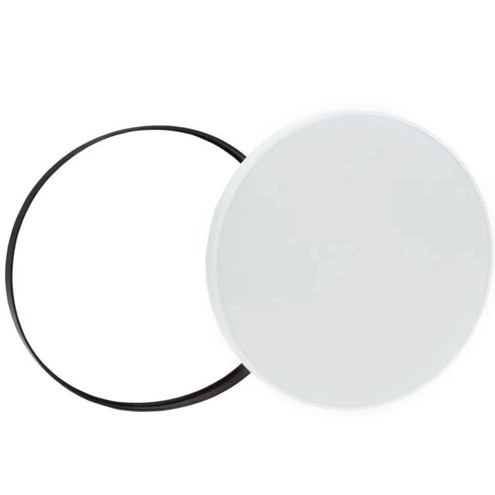 Plafondi Spectrum Nymphea Ø250x52mm liiketunnistimella 6000K IP54 18W musta/valkoinen