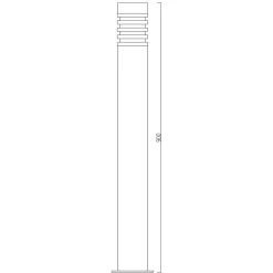 Pollarivalaisin FTLIGHT Lucas E27 60W IP44 antrasiitinharmaa