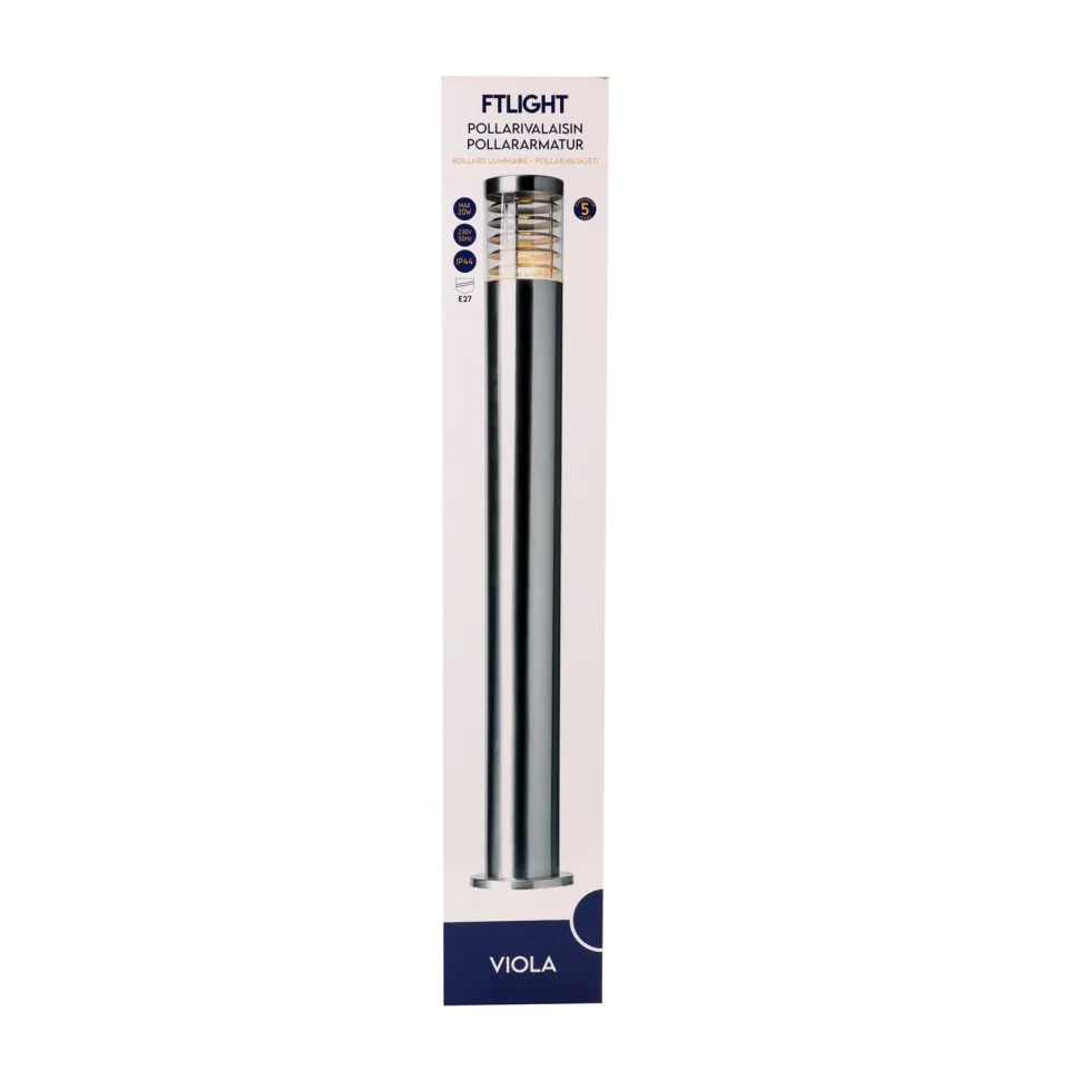 Pollarivalaisin FTLIGHT Viola 920 mm E27 IP44 ruostumaton teräs