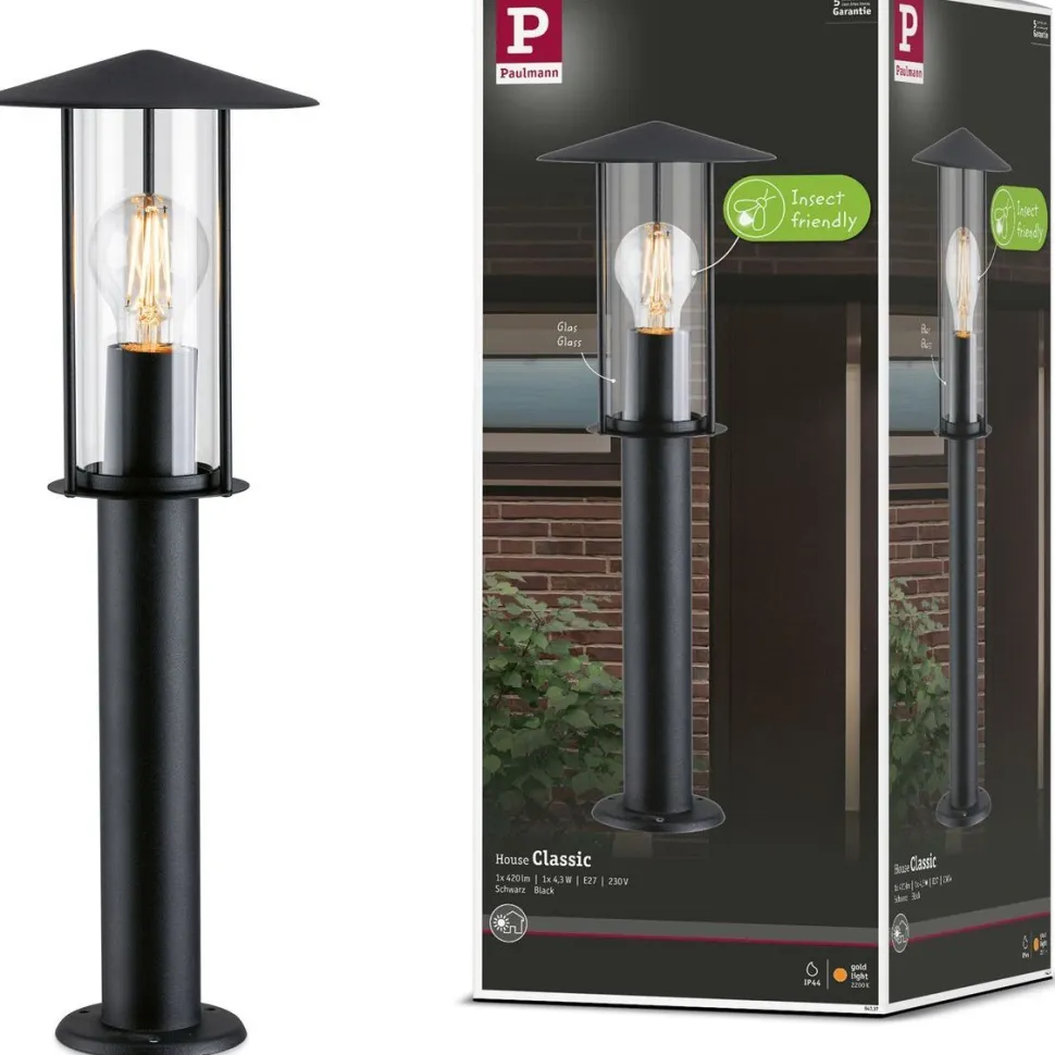 Pollarivalaisin Paulmann Classic, IP44, 50cm, 2200K, E27, musta