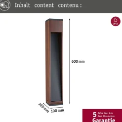 Pollarivalaisin Paulmann Trabia IP44, 40cm, 3000K, GU10, puu