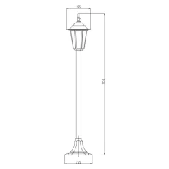 Pollarivalaisin Kartano PKP-I-U Ø 225x1150 mm valkoinen