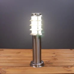 Pollarivalaisin LED Energie E27 60W IP44 ruostumaton teräs
