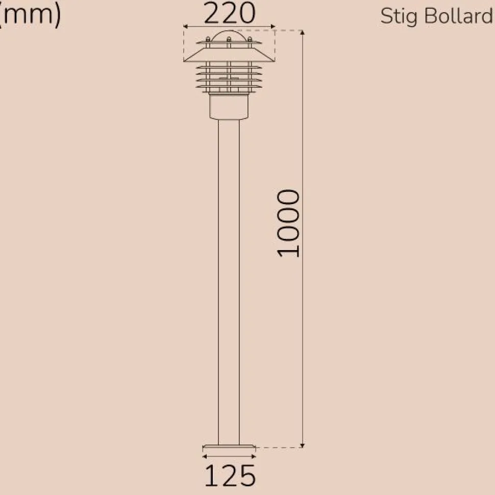 Pollarivalaisin Llitt Stig, 100cm, antrasiitti