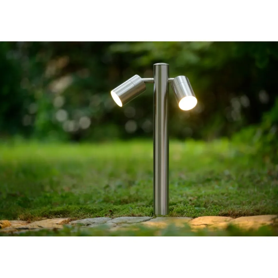 Pollarivalaisin Lucide Arne-LED 50 cm 2x5W IP44 satiinikromi