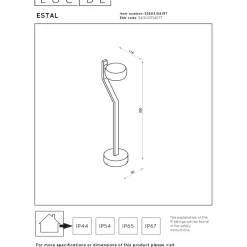 Pollarivalaisin Lucide Estal, 11.6x12cm, IP54, 9W, ruskea