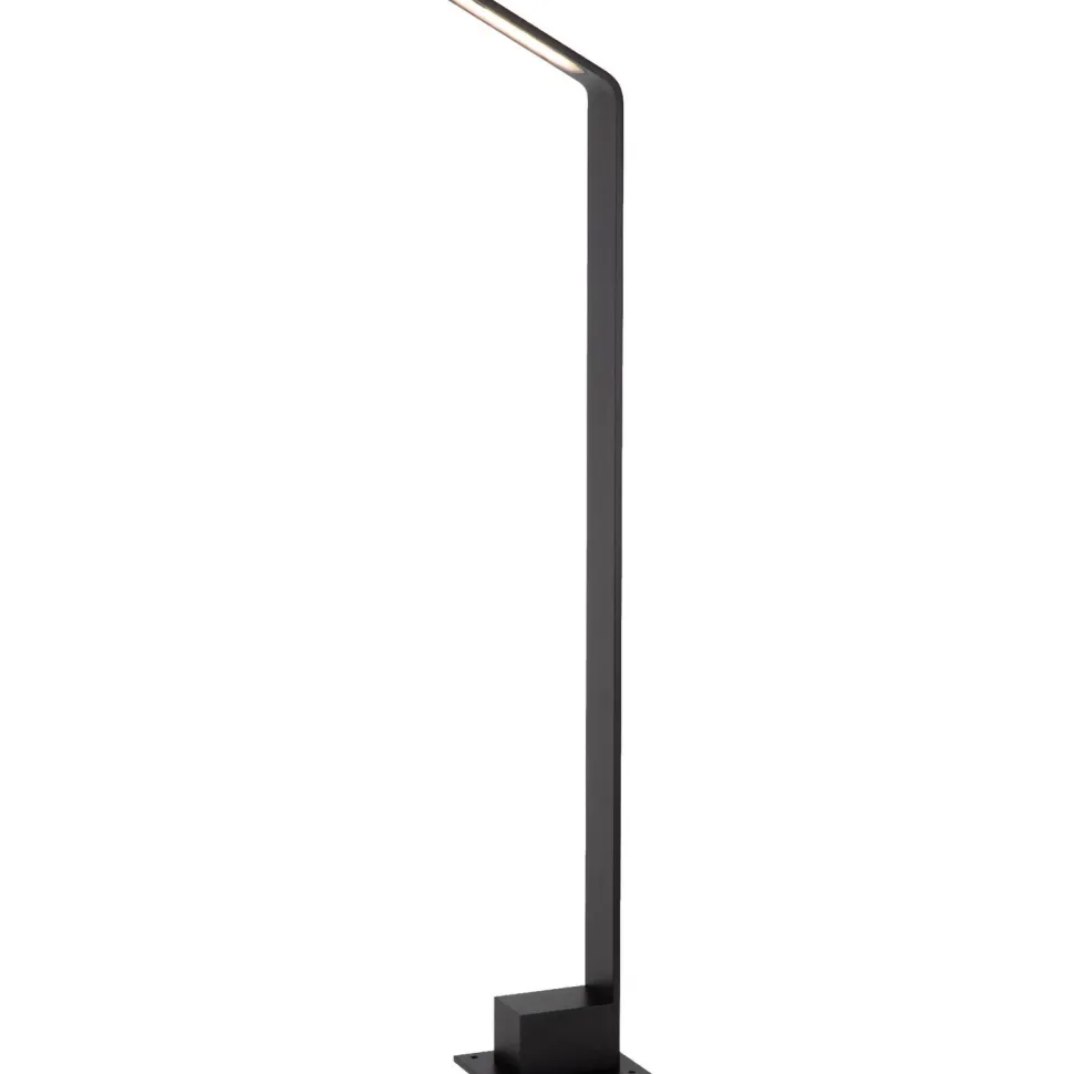Pollarivalaisin Lucide Lawford, 9.5x15x80.5cm, IP54, 6W, musta