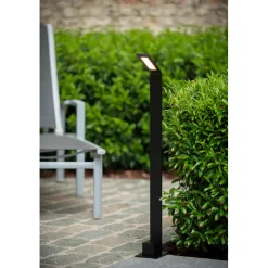Pollarivalaisin Lucide Lawford, 9.5x15x80.5cm, IP54, 6W, musta