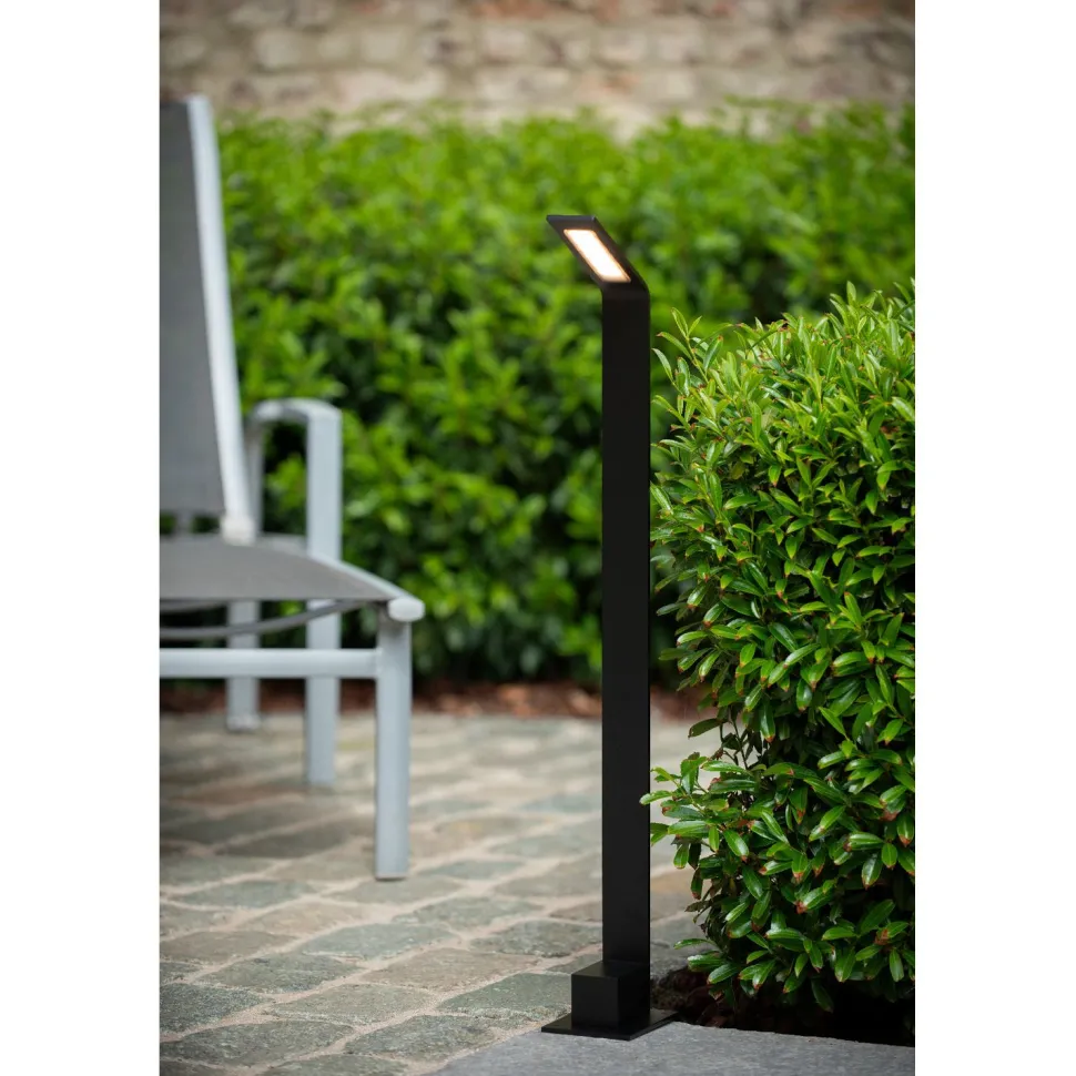 Pollarivalaisin Lucide Lawford, 9.5x15x80.5cm, IP54, 6W, musta