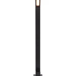 Pollarivalaisin Lucide Lawford, 9.5x15x80.5cm, IP54, 6W, musta