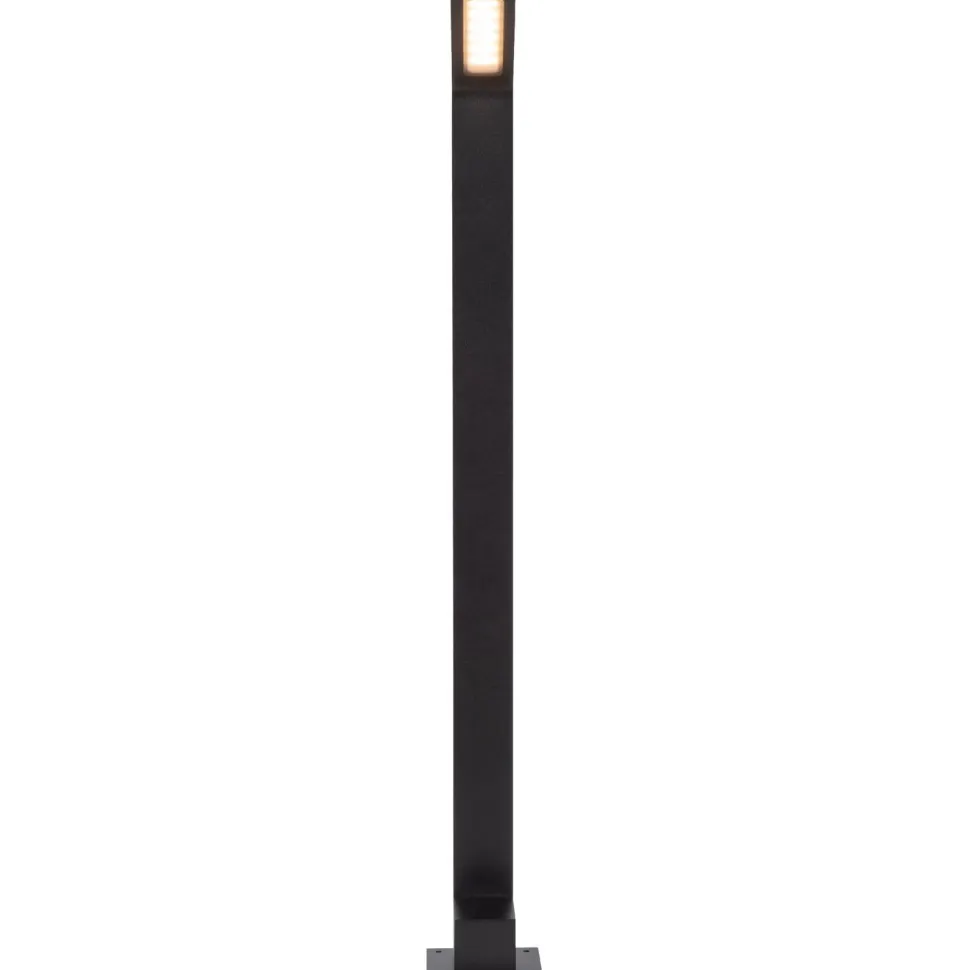 Pollarivalaisin Lucide Lawford, 9.5x15x80.5cm, IP54, 6W, musta