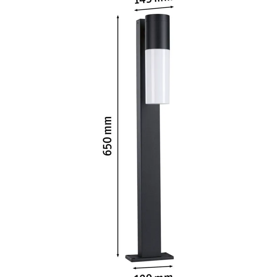 Pollarivalaisin Paulmann Tralia, IP44, 65cm, E27, antrasiitti