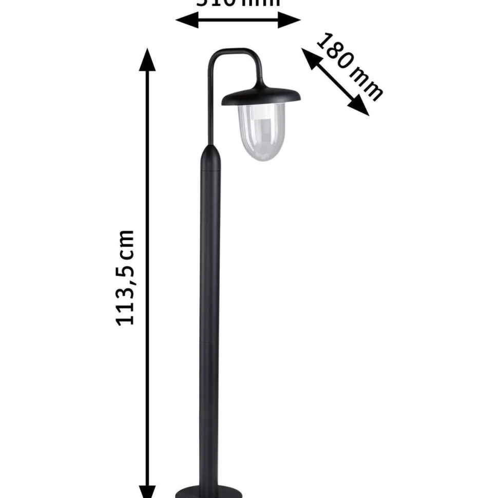 Pollarivalaisin Paulmann Vintario, IP44, 113.5cm, E27, korroosionkestävä, antrasiitti