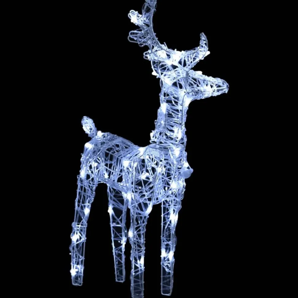 Porot ja reki joulukoriste, 160 LED-valoa 130cm, akryyli